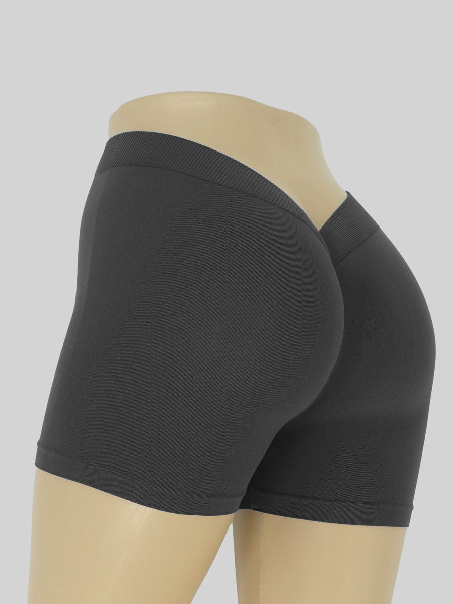 Baller Babe V Waisted Scrunch Shorts Black main image 0