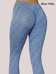 NEW PoshSnob Deep Scrunch Space-dye High Waist Leggings Lounge Blend M-XL