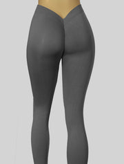 NEW PoshSnob V-Back "Second Skin" deep scrunch Leggings Neutral Earth Colors S-XL