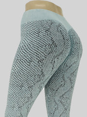 PoshSnob Brazilian Deep Scrunch Bum High Waist Snakeskin Print Leggings S-L