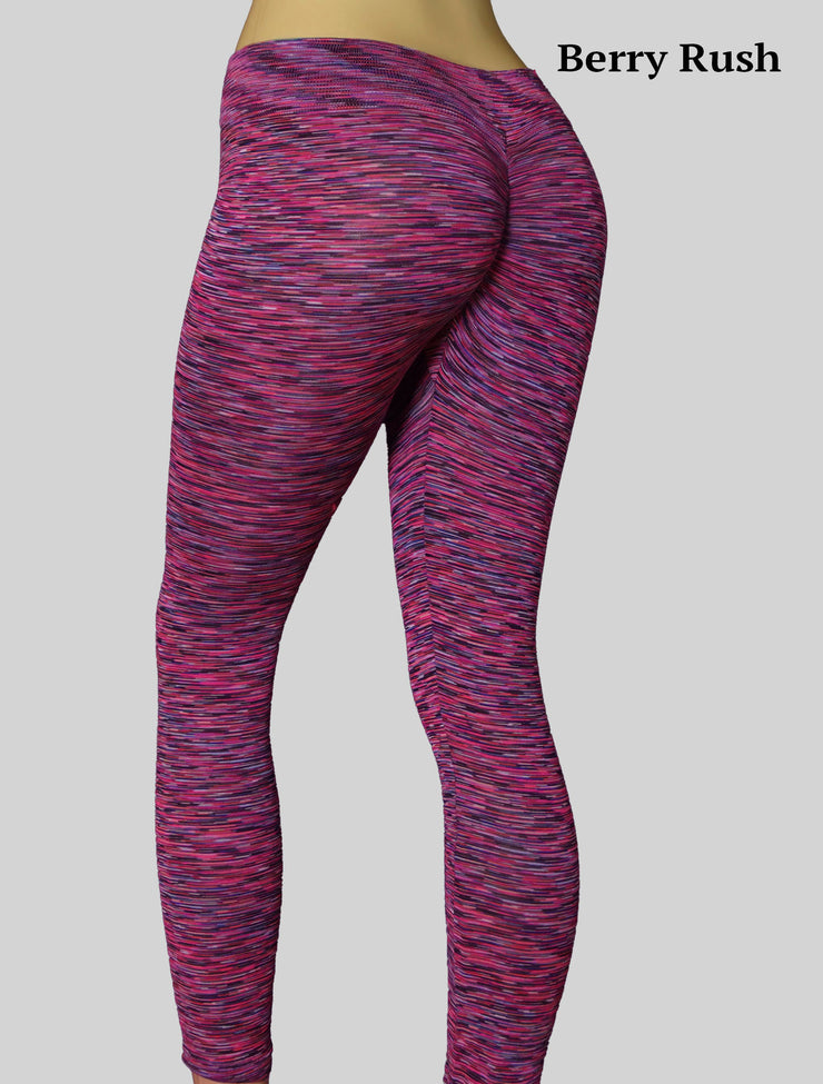 NEW PoshSnob Deep Scrunch Space-dye High Waist Leggings Lounge Blend M-XL