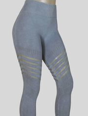 NEW PoshSnob SPORT Stone Wash Sculpt Brazilian V-Back Scrunch Leggings S-L