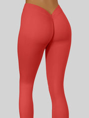 NEW PoshSnob V-Back "Second Skin" deep scrunch Leggings Vibrant Colors S-XL