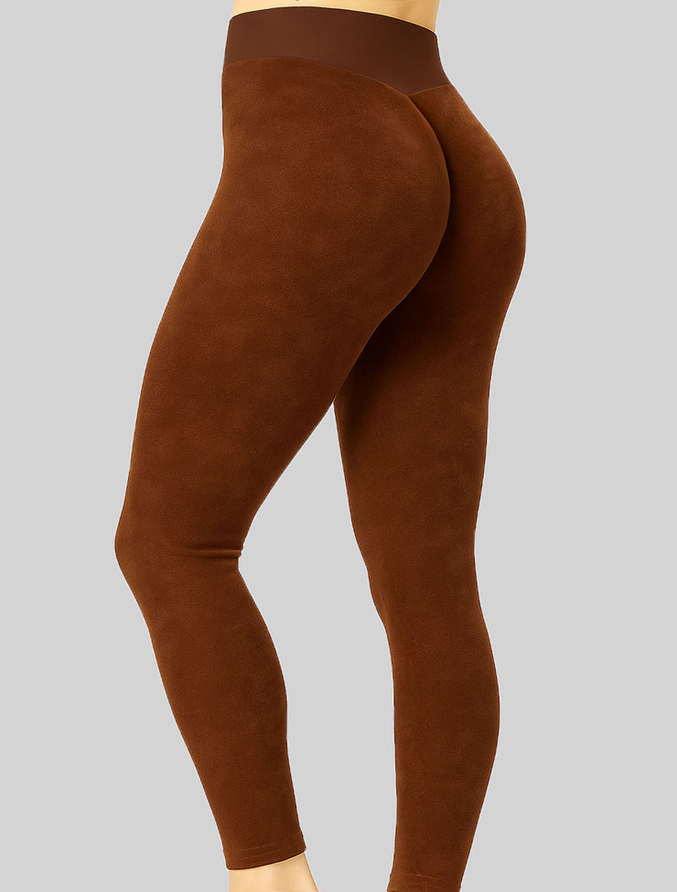 NEW PoshSnob Deep Scrunch High-Waisted Faux Crushed Leggings Athleisure Blend S-L