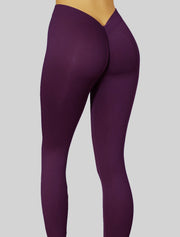 NEW PoshSnob V-Back "Second Skin" deep scrunch Leggings Vibrant Colors S-XL