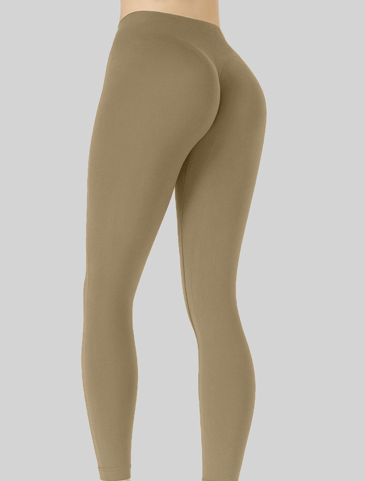 NEW PoshSnob Deep Scrunch High-Waisted "Sheer Rear" Jersey Leggings Intimate Blend S-L