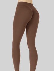 NEW PoshSnob Deep Scrunch High-Waisted "Sheer Rear" Jersey Leggings Intimate Blend S-L