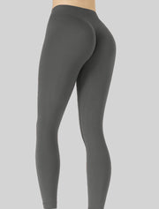 NEW PoshSnob Deep Scrunch High-Waisted "Sheer Rear" Jersey Leggings Intimate Blend S-L
