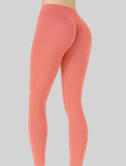 NEW PoshSnob Deep Scrunch High-Waisted "Sheer Rear" Jersey Leggings Intimate Blend S-L