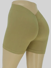 PoshSnob V-Back Shorts Tube Set Earth Tone Colors Athleisure Blend XS-L