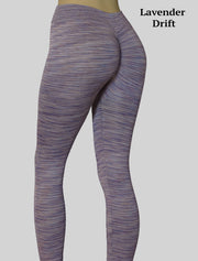 NEW PoshSnob Deep Scrunch Space-dye High Waist Leggings Lounge Blend M-XL