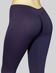 NEW PoshSnob Mid-Rise "Second Skin" deep scrunch Leggings Vibrant Colors S-XL