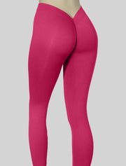 NEW PoshSnob V-Back "Second Skin" deep scrunch Leggings Vibrant Colors S-XL