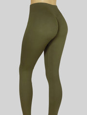 NEW PoshSnob Deep Scrunch High-Waisted Ribbed Leggings Athleisure Blend S-L