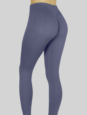 NEW PoshSnob Deep Scrunch High-Waisted Ribbed Leggings Athleisure Blend S-L