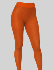 NEW PoshSnob Deep Scrunch Sparkle Sheer Rear V-Back Leggings S-L Intimate Blend