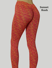 NEW PoshSnob Deep Scrunch Space-dye High Waist Leggings Lounge Blend M-XL