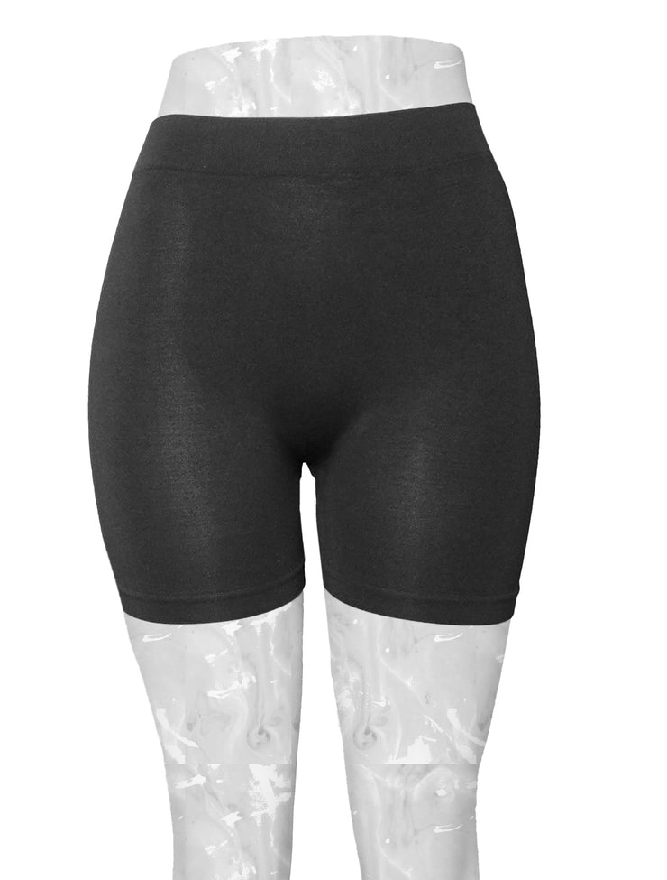 PoshSnob CURVE Seamless "V-Back SHORTIES" Scrunch Lounge Thin Skin Shorts Sizes XL-2X Black Navy Grey Nude