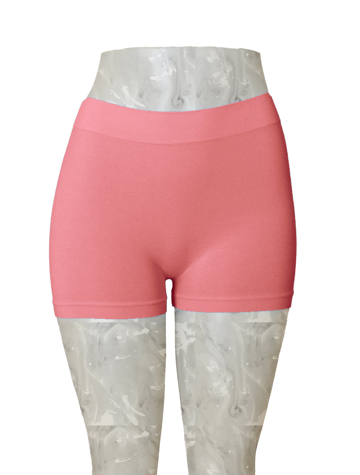 PoshSnob  Seamless "V-Back SHORTIES" Scrunch Lounge Thin Skin Shorts Sizes XS-L Yellow Pink Aqua Neon